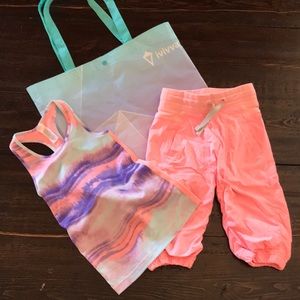 Ivivva crops & tank set, size 4